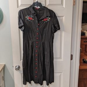 Hell Bunny embroidered cotton dress